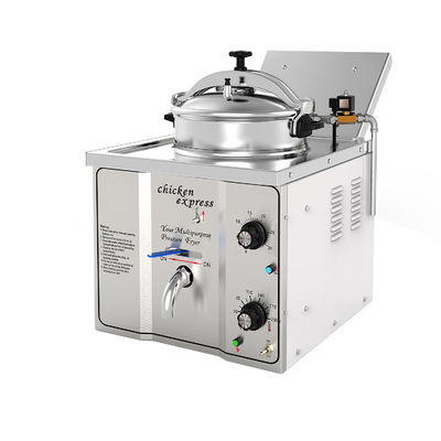 Panel mecánico 16L 3KW 220V/110V Fritar de presión superior de mesa de pollo expreso