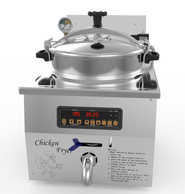 Panel digital 16L 3KW 220V/110V Fritaría de presión superior de pollo expreso