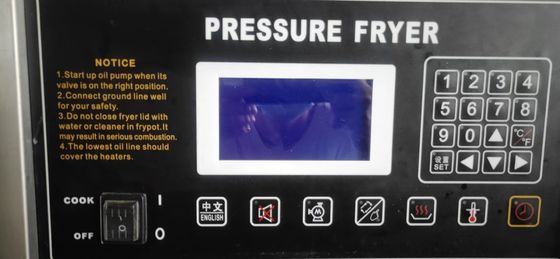 Panel LCD eléctrico comercial vertical con filtración Fritar a presión de pollo