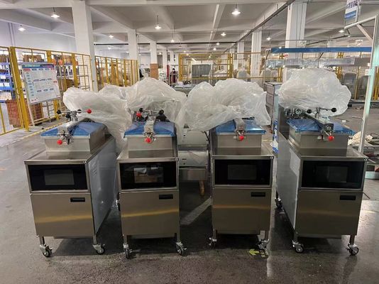 Panel táctil inteligente Fritar a presión eléctrico de pollo vertical con filtración