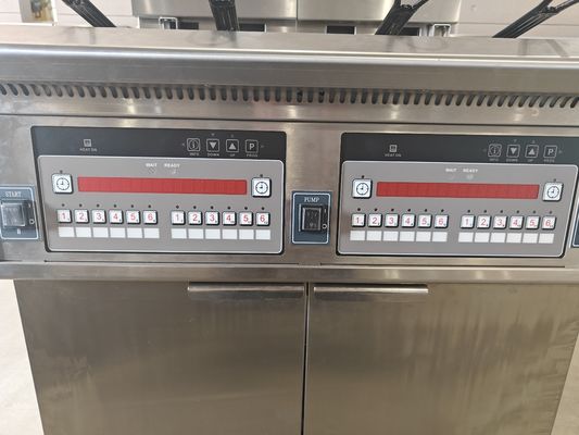 28.6kw Doble Tanque Gran Capacidad Panel de Computadora Digital Eléctrica &amp; Gas Chips Máquina de freír abierta