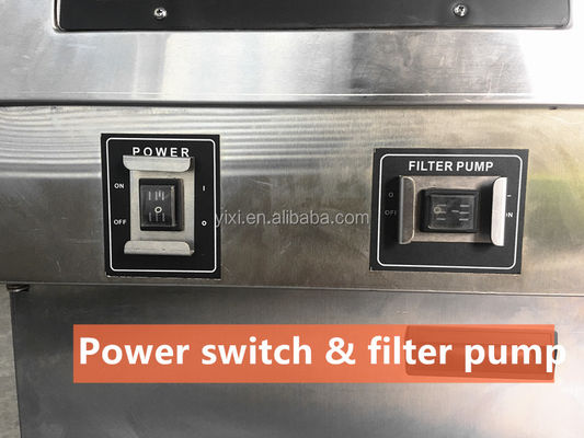 Elevador y freidora eléctrica de chips abiertos automática comercial