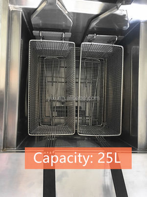 Elevador y freidora eléctrica de chips abiertos automática comercial