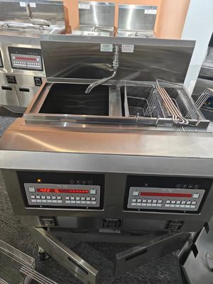 Dos ollas cuatro cestas panel de computadora eléctrica digital freidora abierta con filtración de aceite