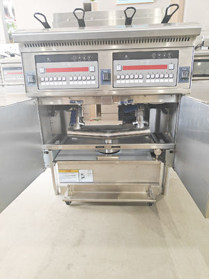 28.6kw Doble Tanque Gran Capacidad Panel de Computadora Digital Eléctrica &amp; Gas Chips Máquina de freír abierta