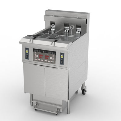 eléctrico dos ollas 3 cestas 21.5L+11.6L con el sistema de filtro de aceite las fichas abiertas freidora