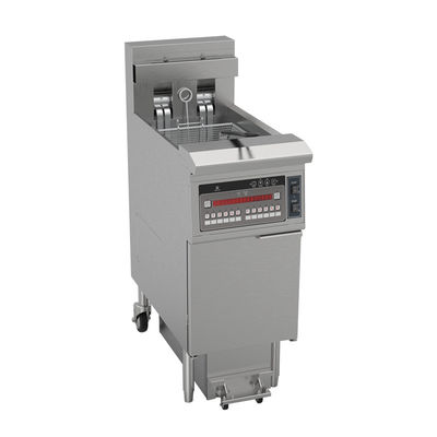 Una olla dos cestas 26L 14KW 380V con filtración de aceite Fritar eléctrico abierto profundo