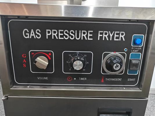 Panel mecánico 304 SUS Grillante a presión de pollo con calefacción por gas sin filtración de aceite