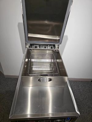 Panel mecánico 304 SUS Grillante a presión de pollo con calefacción por gas sin filtración de aceite