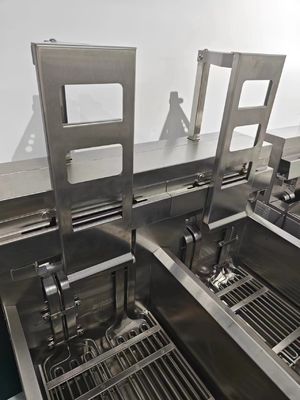 Automático elevador eléctrico de doble macetas 28KW Chips Fritar abierto con sistema de filtro de aceite
