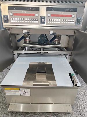 Automático elevador eléctrico de doble macetas 28KW Chips Fritar abierto con sistema de filtro de aceite