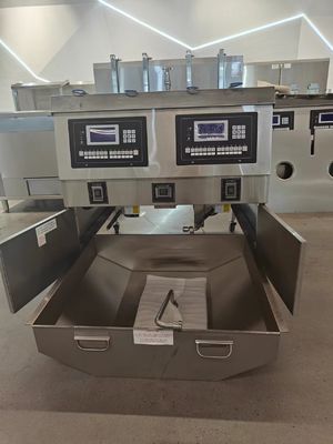 Chips eléctricos con función de memoria estilo abierto con filtración de aceite freidora profunda