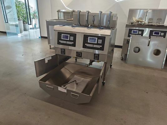 Chips eléctricos con función de memoria estilo abierto con filtración de aceite freidora profunda