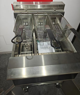 eléctrico dos ollas 3 cestas 21.5L+11.6L con el sistema de filtro de aceite las fichas abiertas freidora