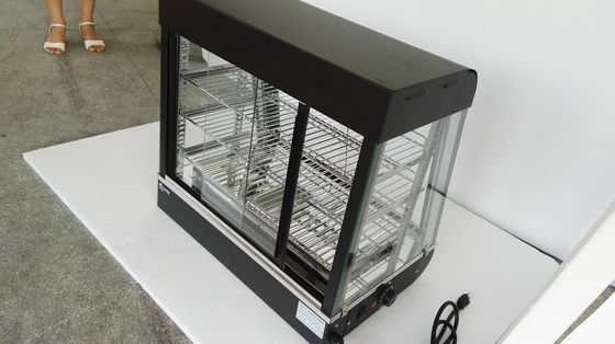 Porte de vidrio eléctrico pequeño Commercial de alimentos armario de contención de calefacción