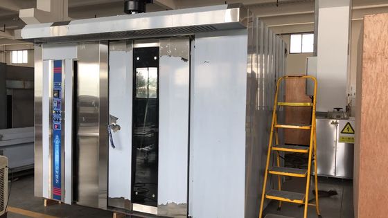Gas eléctrico Diesel Oil 380V/220V 32 bandejas Panadería Horno rotativo con bandejas y carretillas
