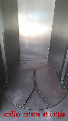 Gas eléctrico Diesel Oil 380V/220V 32 bandejas Panadería Horno rotativo con bandejas y carretillas