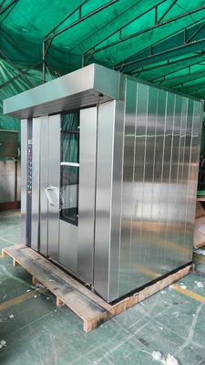 Gas eléctrico Diesel Oil 380V/220V 32 bandejas Panadería Horno rotativo con bandejas y carretillas