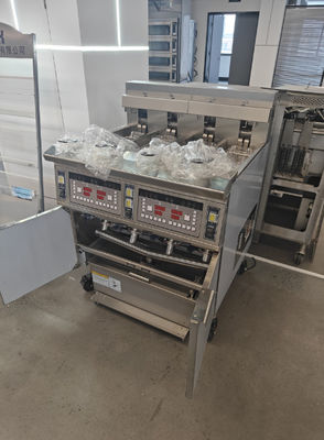 Panel de computadora digital profesional 4 tanques 4 cestas 28KW 304SUS chips eléctricos freidora abierta