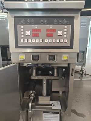 Dos ollas dos cestas 7.5L*2 Capacidad pequeña 14kw ahorrar aceite freidora eléctrica abierta con filtración de aceite