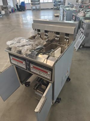 380V 28kw Dos tanques Cuatro cestas Panel digital eléctrico y gas Chips Fritarera abierta 15L*2