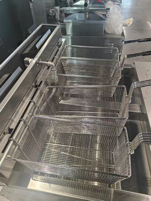 Máquina de freír profunda 2 Pot Gas Chips Aceite Fritar abierto