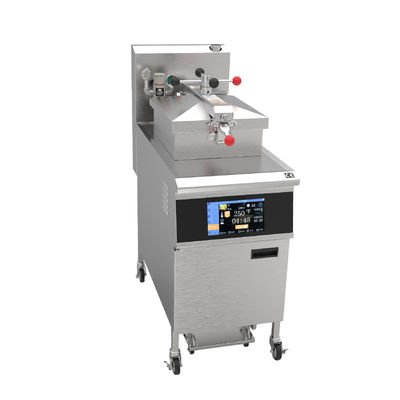 Panel táctil inteligente 304SUS Fabricante Fritar a presión para pollo vertical a gas/fritar a presión para pollo kfc/precio de la freidora industrial a presión/