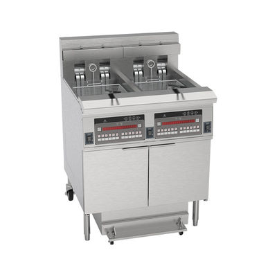 Máquina de freír profunda 2 Pot Gas Chips Aceite Fritar abierto