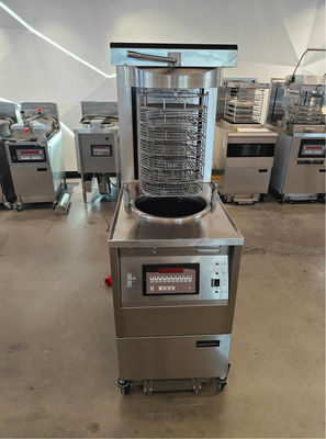 6HD eléctrico 12KW 380V 28L 6 bandeja de freír gran productividad redonda ascensor automático broaster fritar pollo a presión