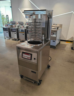 6HD eléctrico 12KW 380V 28L 6 bandeja de freír gran productividad redonda ascensor automático broaster fritar pollo a presión