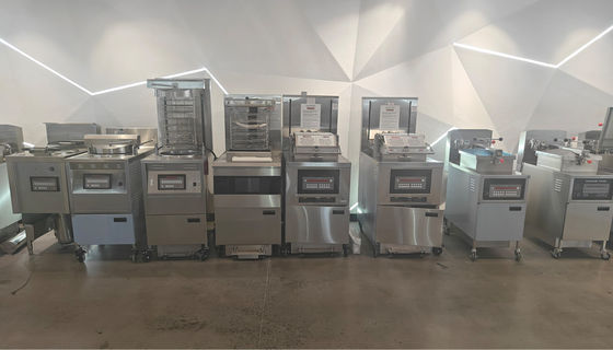 6HD eléctrico 12KW 380V 28L 6 bandeja de freír gran productividad redonda freidora de pollo a presión