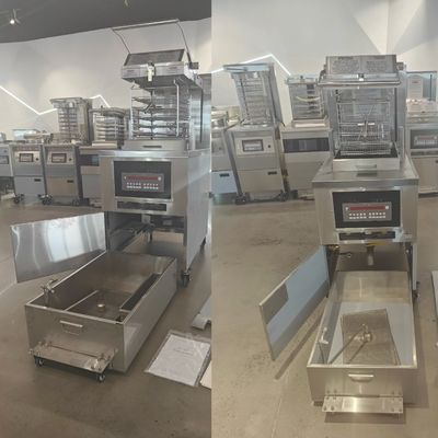 8HD Gas 220V 55L 5 bandeja de freír de alta productividad freidora de pollo a presión