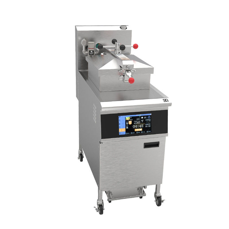 Panel táctil inteligente 304SUS Fabricante Fritar a presión para pollo vertical a gas/fritar a presión para pollo kfc/precio de la freidora industrial a presión/