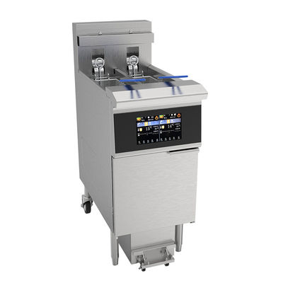 14.3kw 380V pantalla táctil panel inteligente con sistema de filtro de aceite freidora eléctrica abierta